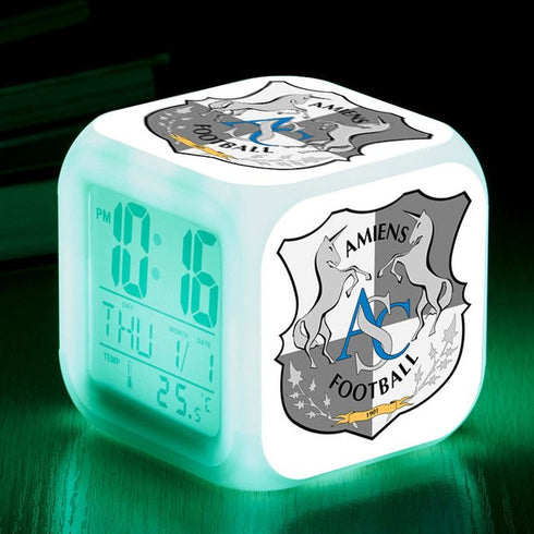 réveil alarme led football AMIENS cadeau enfant homme fan