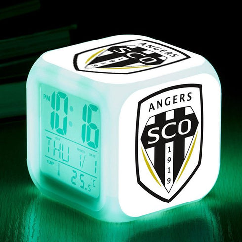 réveil alarme led football cadeau enfant homme fan Angers SCO