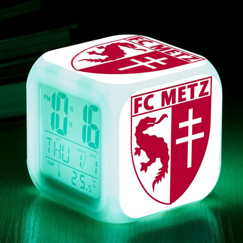 réveil alarme led football cadeau enfant homme fan FC METZ