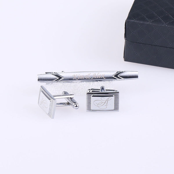 Coffret Boutons de manchette+Pince cravate personnalisé