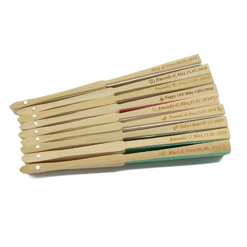 Éventails personnalisés en Soie 50Pcs