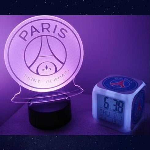 réveil veilleuse psg fan cadeau foot football enfant homme fan CLUB